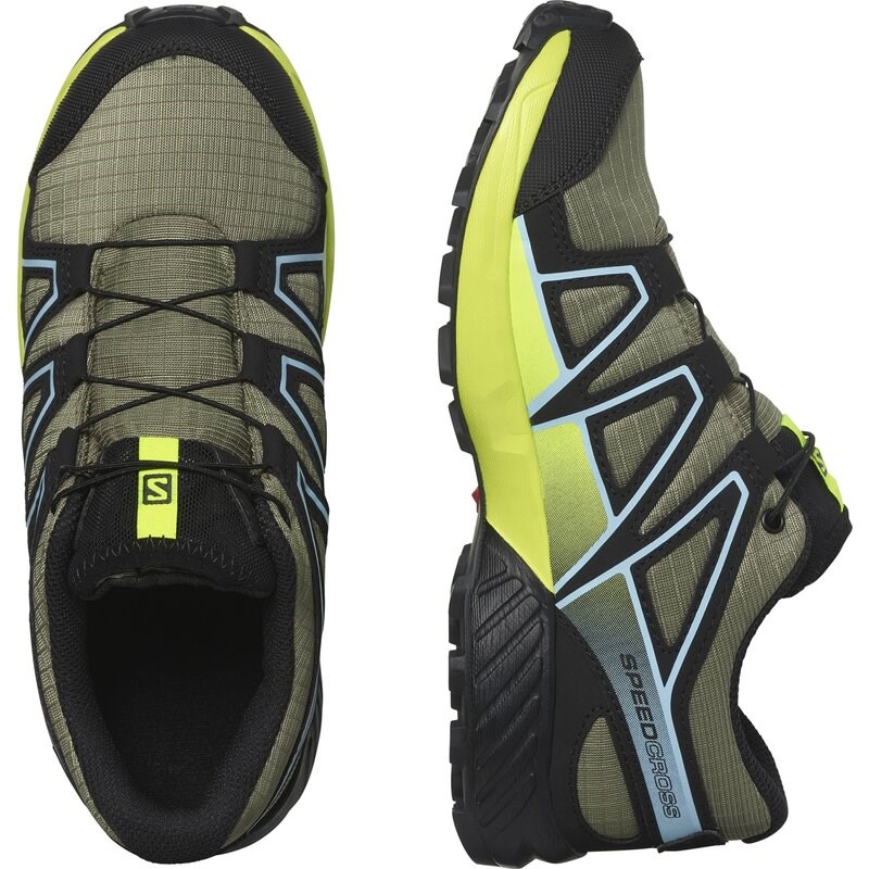 Salomon Kinder Multifunktionsschuhe SHOES SPEEDCROSS CSWP J - Tiefes Flechtengrün/Schwarz/Sicherheitsgelb