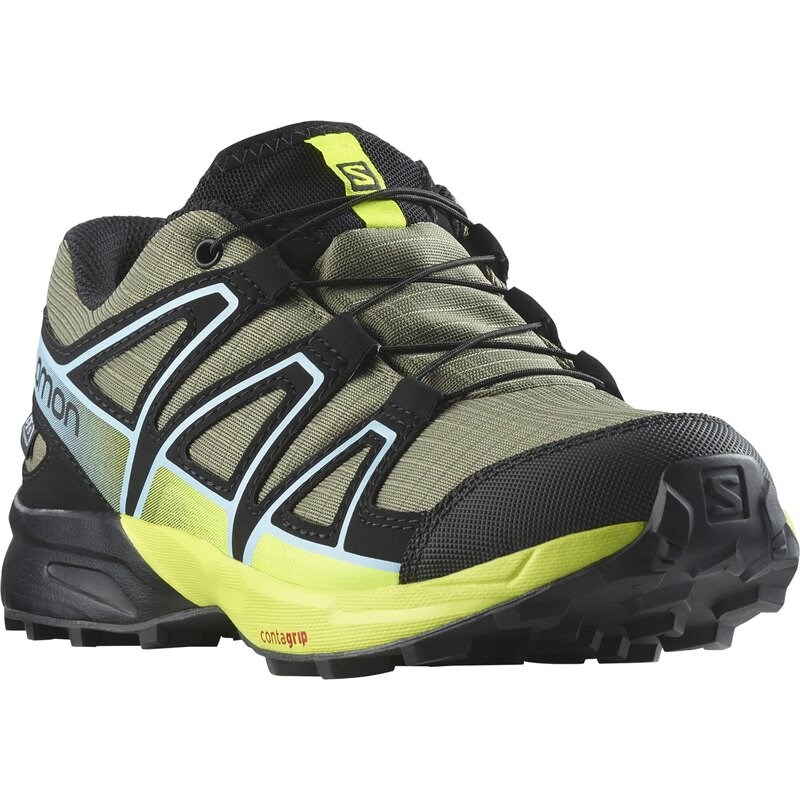 Salomon Kinder Multifunktionsschuhe SHOES SPEEDCROSS CSWP J - Tiefes Flechtengrün/Schwarz/Sicherheitsgelb