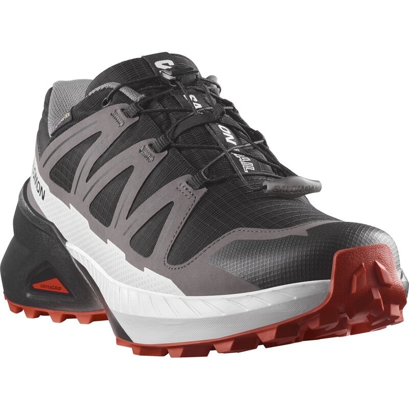 Salomon Herren Trailrunningschuhe SHOES SPEEDCROSS PEAK GTX - Schwarz/Castlerock/Kirschtomate