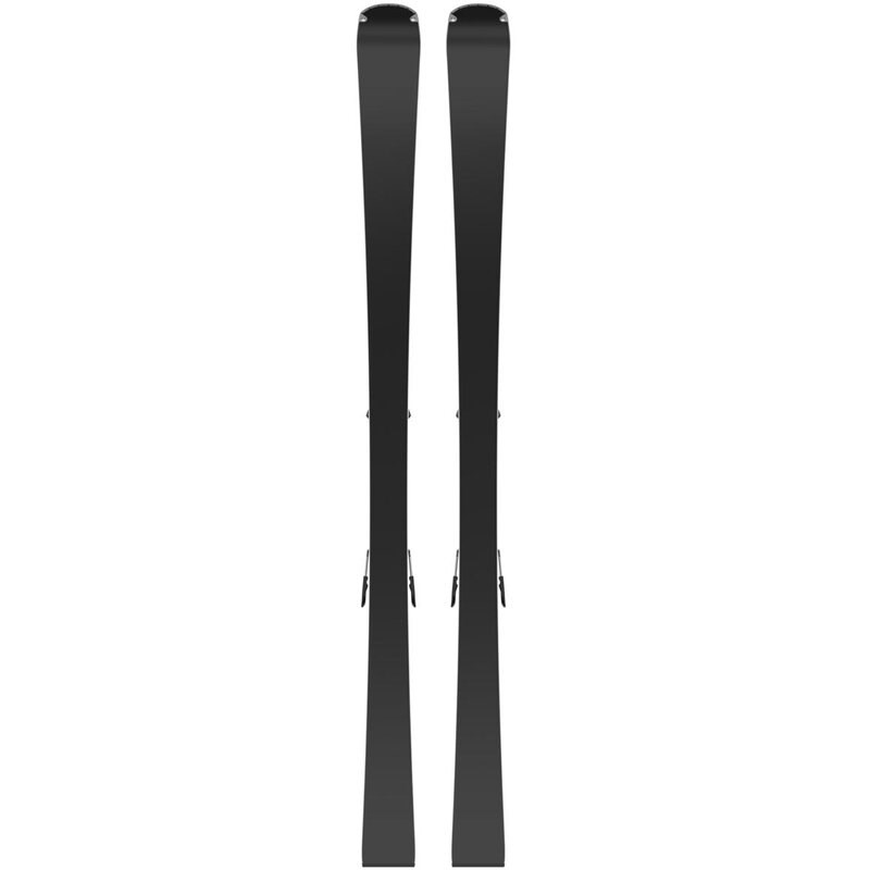 Salomon Damen All-Mountain Ski E - Schwarz/Säuregrün/Dunkelviolett