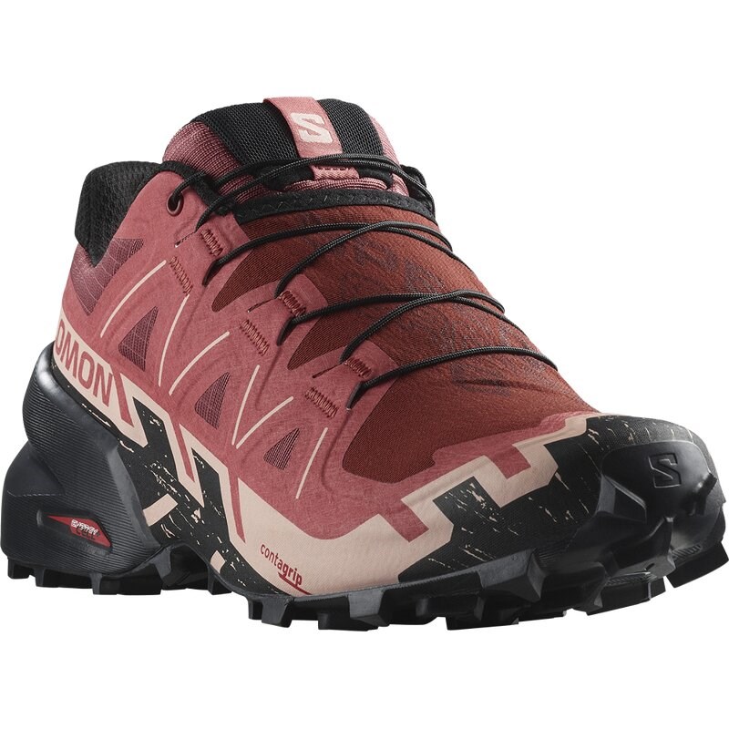 Salomon Damen Trailrunningschuhe SHOES SPEEDCROSS 6 W - Kuhhaut/Schwarz/Englische Rose