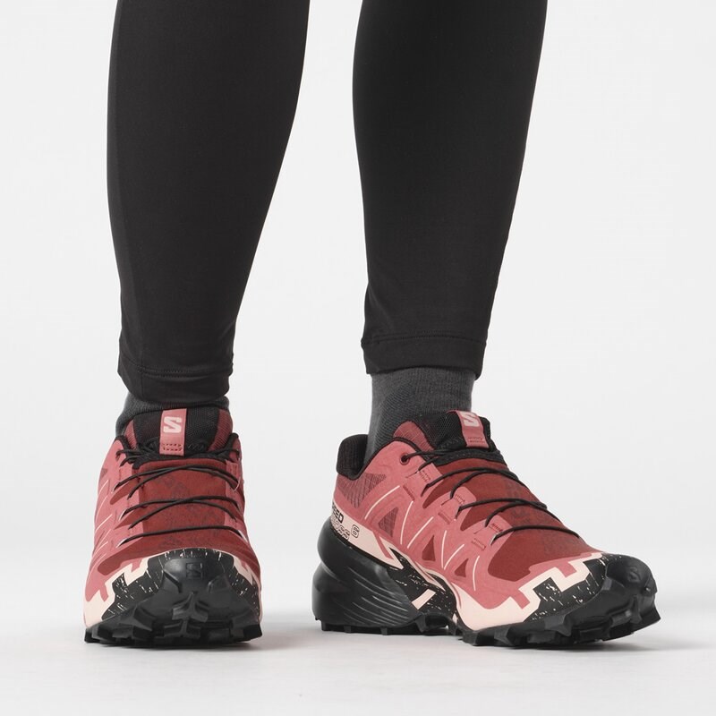 Salomon Damen Trailrunningschuhe SHOES SPEEDCROSS 6 W - Kuhhaut/Schwarz/Englische Rose