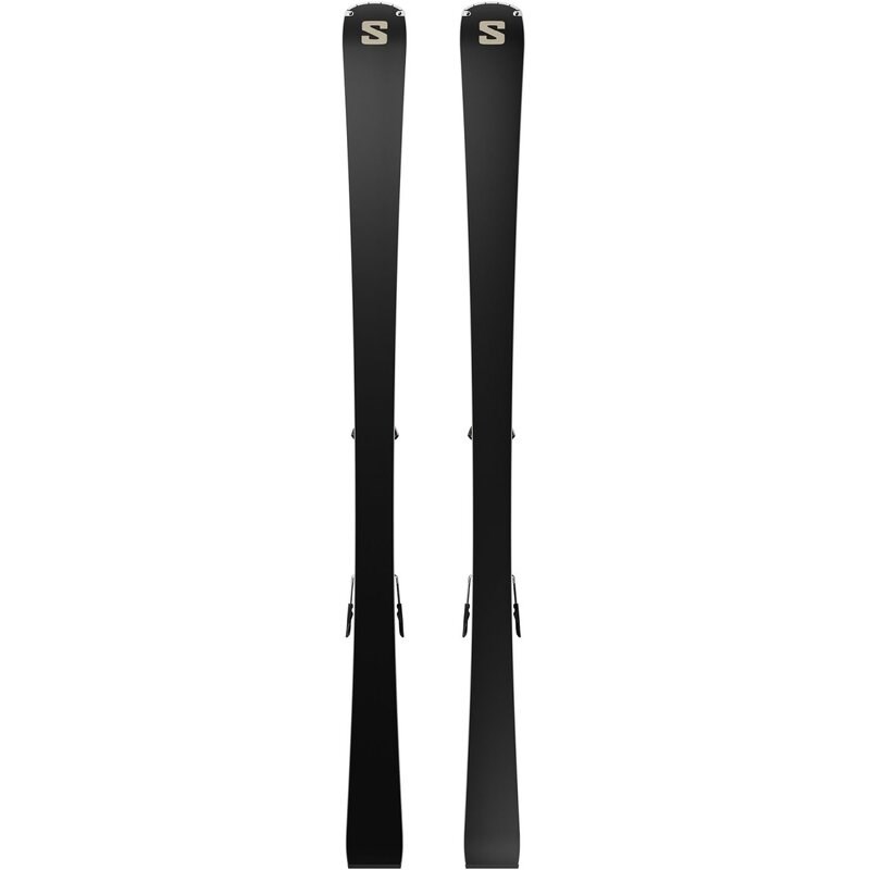 Salomon Damen All-Mountain Ski E - Schwarz/Hellbronzemetallic