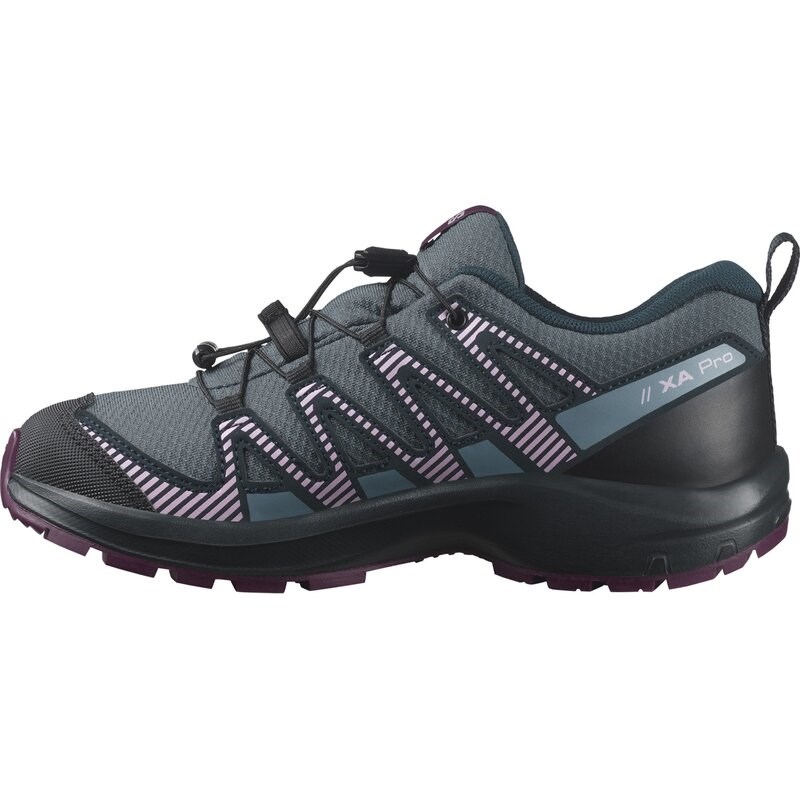 Salomon Kinder Multifunktionsschuhe SHOES XA PRO V8 WP J - Neptun/Kohlenstoff/Pflaumen-Caspia