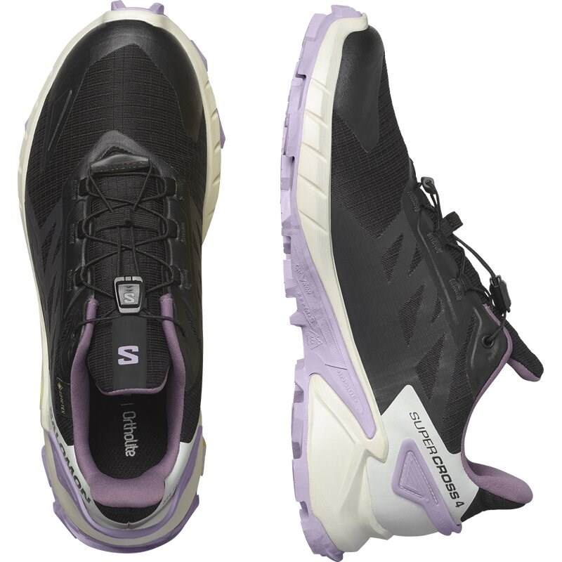 Salomon Damen Trailrunningschuhe SHOES SUPERCROSS 4 GTX W - Schwarz/Vanilleeis/Orchideenblüte