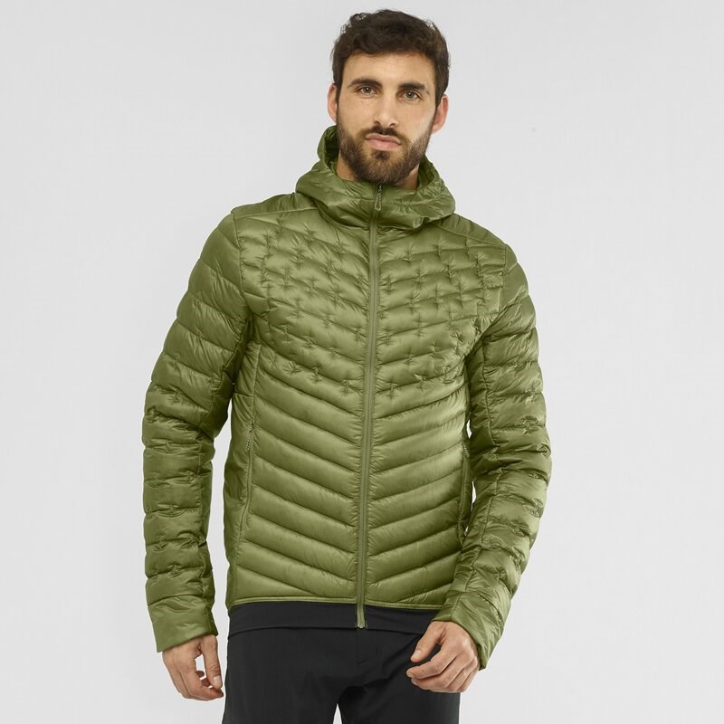 Salomon Herren Daunenjacke OUTLINE DOWN HOODIE - Martini-Olive