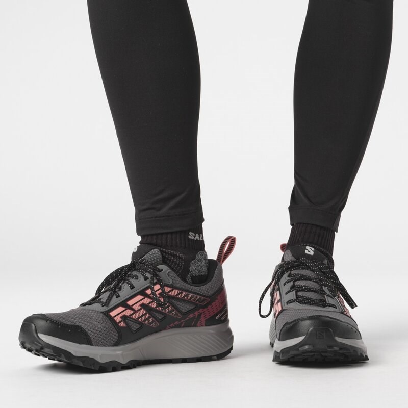 Salomon Damen Trailrunningschuhe SHOES WANDER GTX W - Pflaumenkätzchen/Schwarz/Pfirsichbernstein