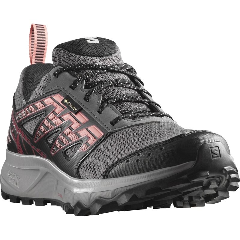 Salomon Damen Trailrunningschuhe SHOES WANDER GTX W - Pflaumenkätzchen/Schwarz/Pfirsichbernstein