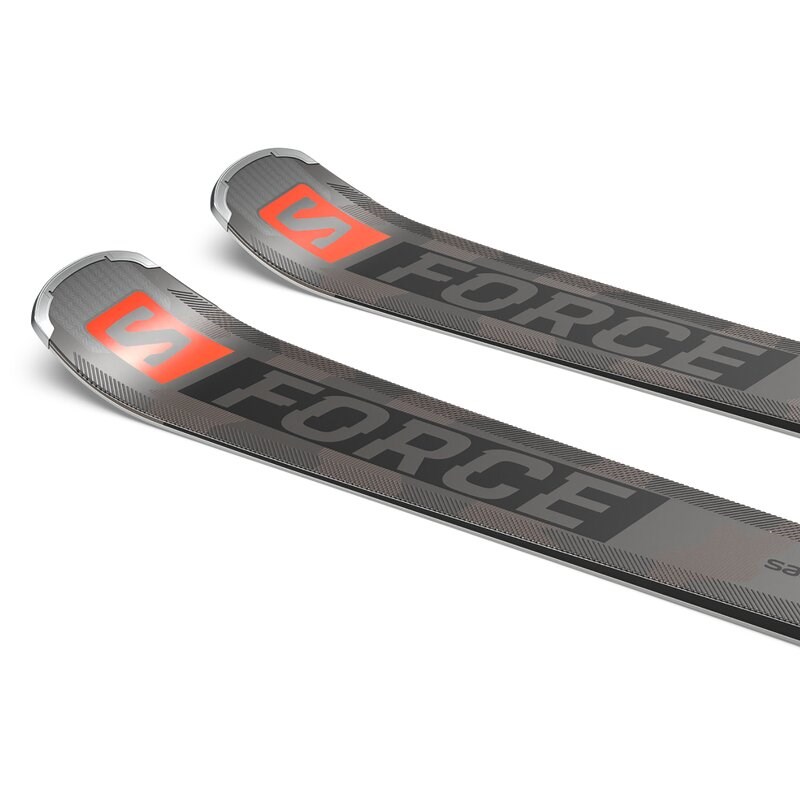 Salomon Herren All-Mountain Ski SKI SET E - Schwarz/Neonkoralle/Castelrock