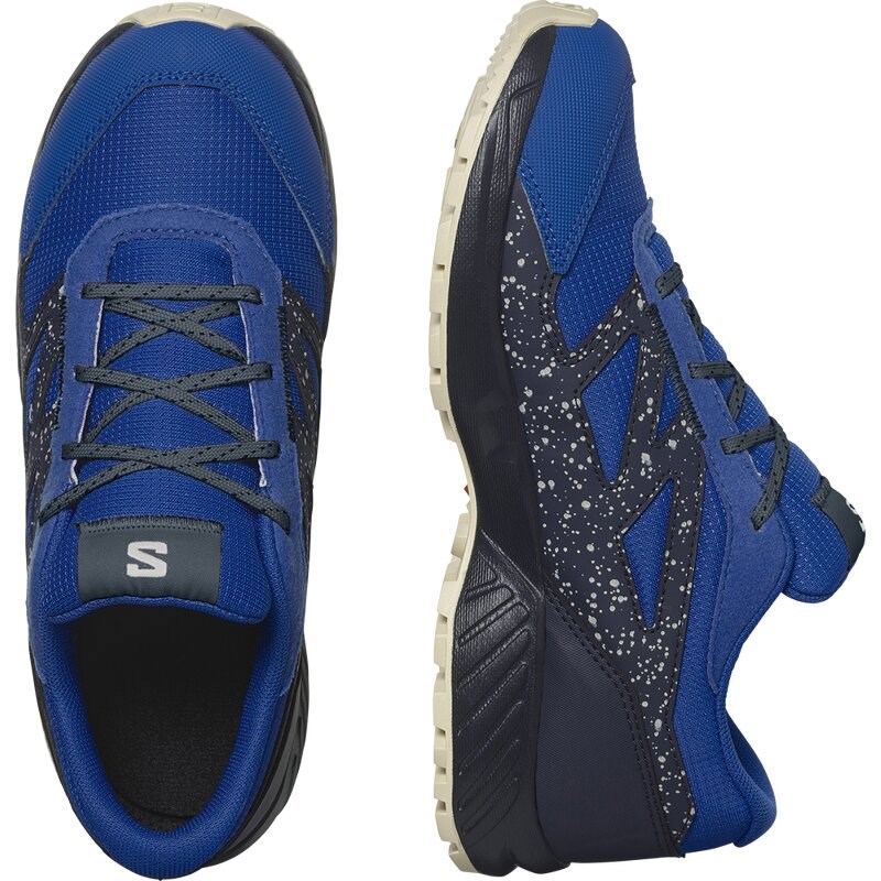 Salomon Kinder Walkingschuhe SHOES OUTWAY CSWP JUNIOR - Lapisblau/Carbon/Gebleichter Sand