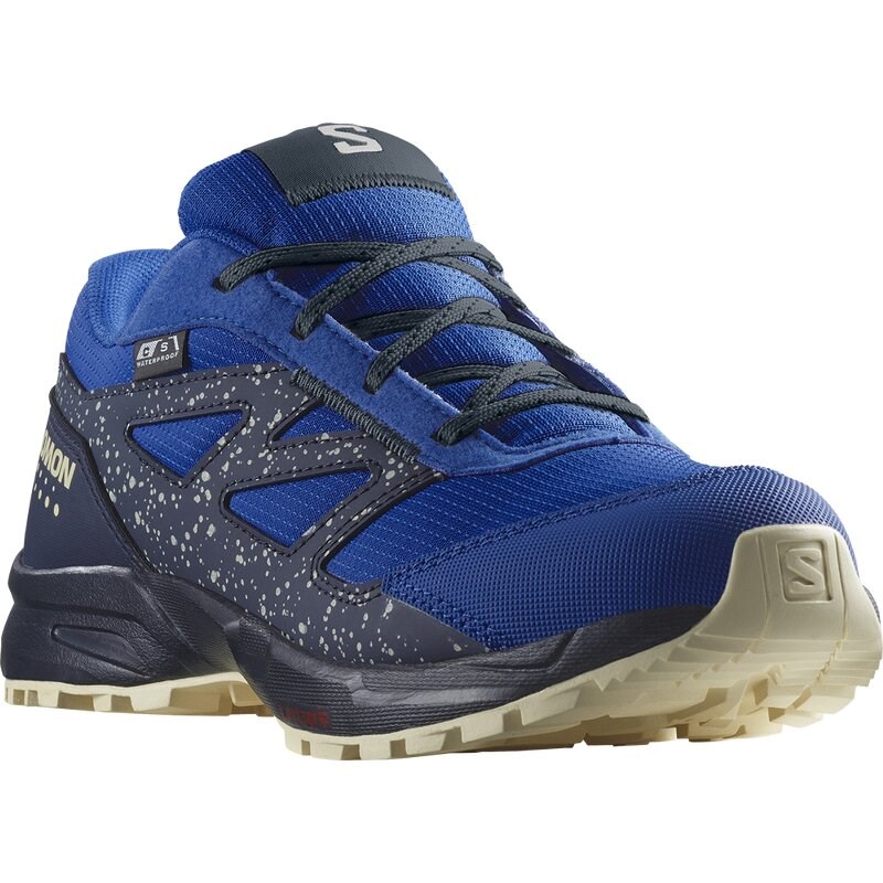 Salomon Kinder Walkingschuhe SHOES OUTWAY CSWP JUNIOR - Lapisblau/Carbon/Gebleichter Sand