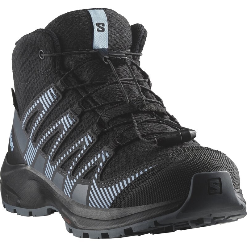 Salomon Kinder Trekkingstiefel SHOES XA PRO V8 MID WP J - Schwarz/Neptun/Alaska-Blau