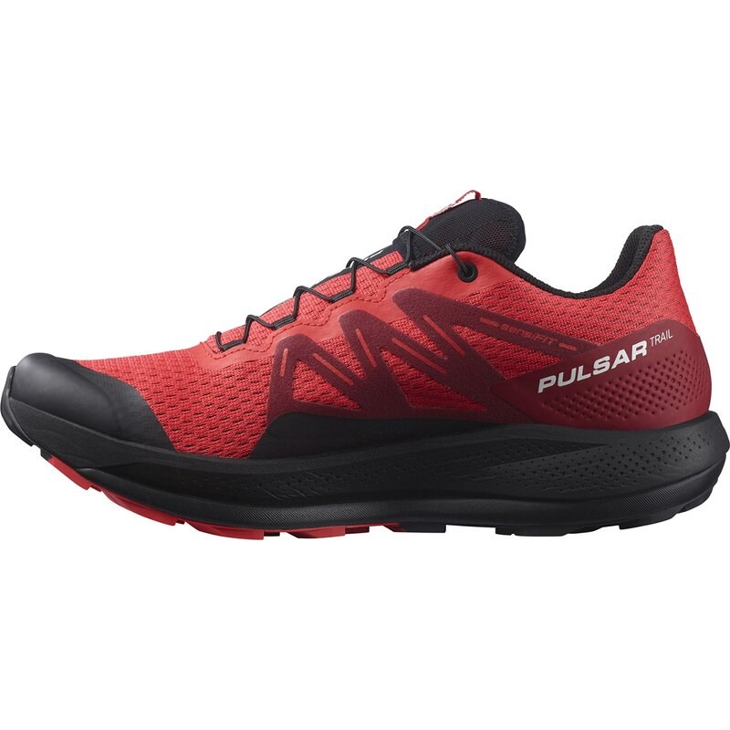 Salomon Herren Trailrunningschuhe SHOES PULSAR TRAIL Poppy - Mohnrot/Fahrradrot/Schwarz