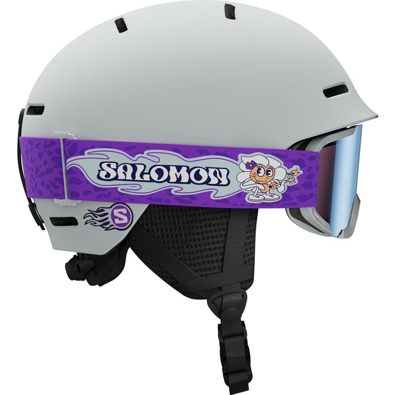 Salomon Kinder Helm HELMET PLAYER COMBO Ice - Eisfluss