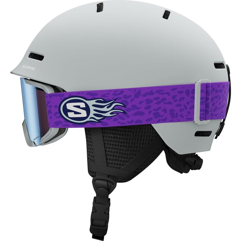 Salomon Kinder Helm HELMET PLAYER COMBO Ice - Eisfluss