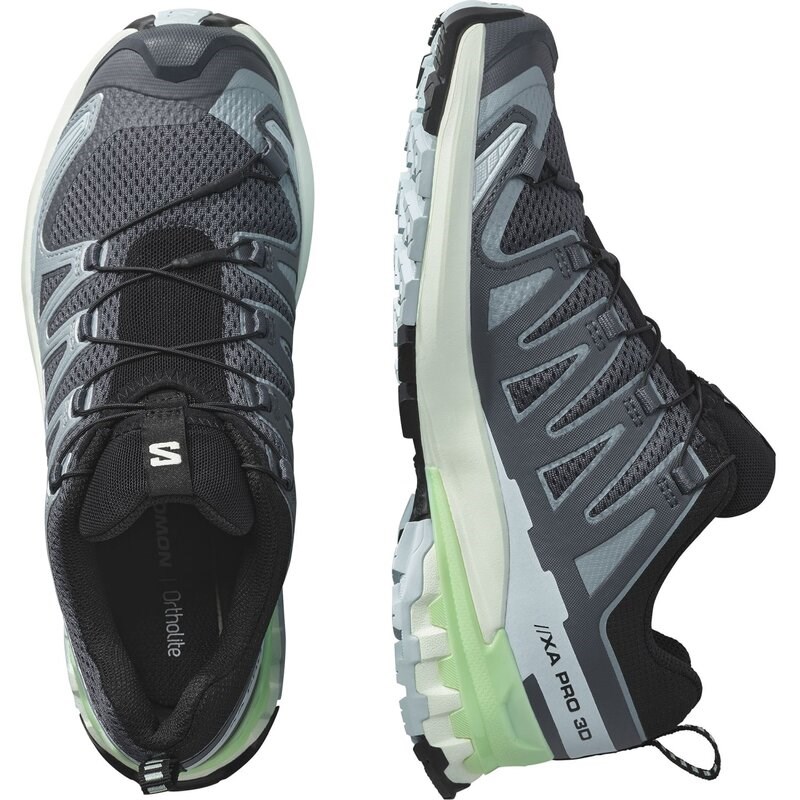 Salomon Damen Trailrunningschuhe SHOES XA PRO 3D V9 W - Turbulenz/Eisiges Aquamarin/Patinagrün