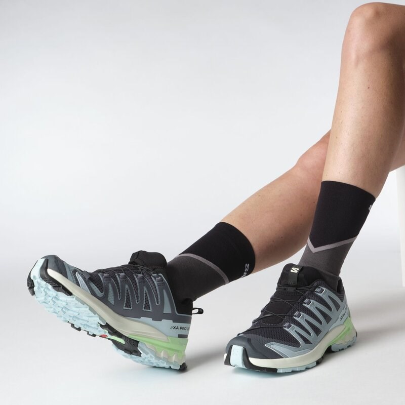 Salomon Damen Trailrunningschuhe SHOES XA PRO 3D V9 W - Turbulenz/Eisiges Aquamarin/Patinagrün