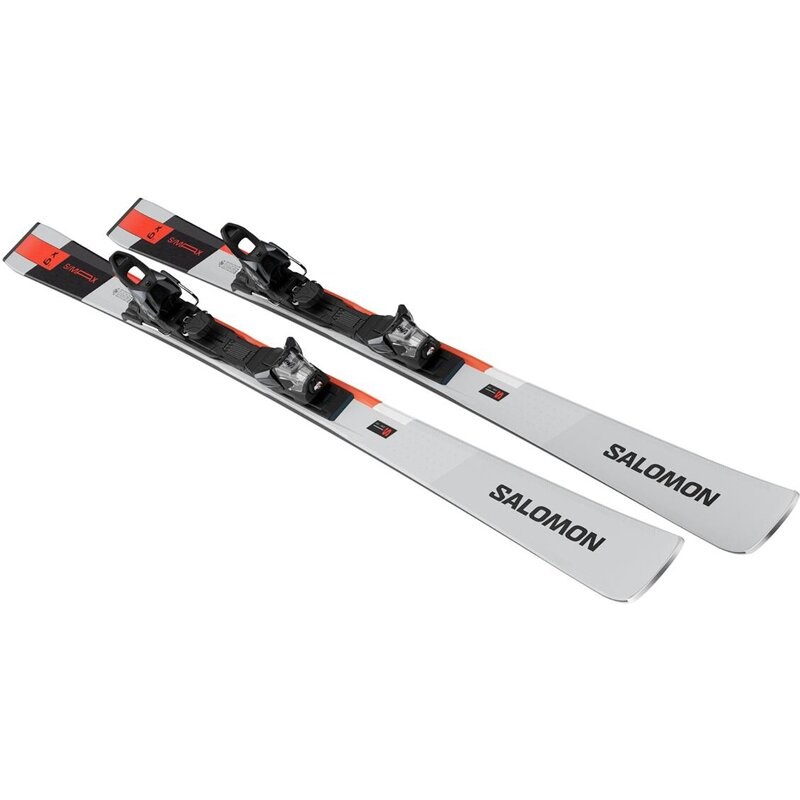 Salomon Herren All-Mountain Ski E - Chrom/Neonrot/Schwarz