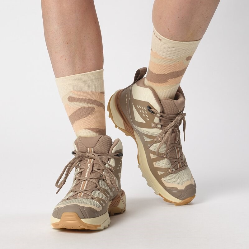 Salomon Damen Trekkingstiefel SHOES X ULTRA 360 EDGE MID GTX W - Mürbeteigbrot/Rohe Umbra/Prärie-Sonnenuntergang