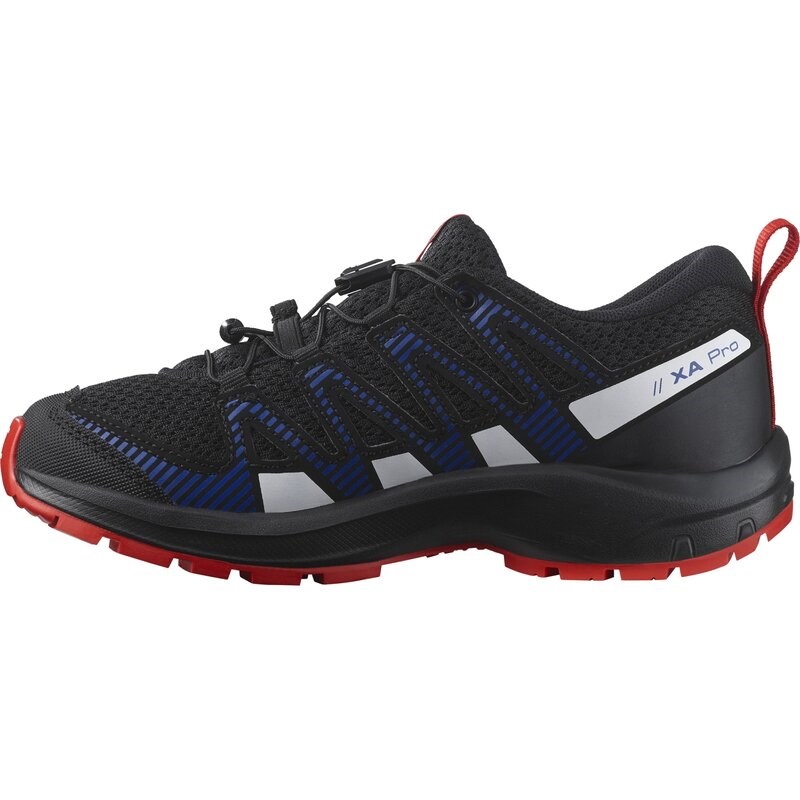 Salomon Kinder Multifunktionsschuhe SHOES XA PRO V8 J - Schwarz/Lapisblau/Feuriges Rot