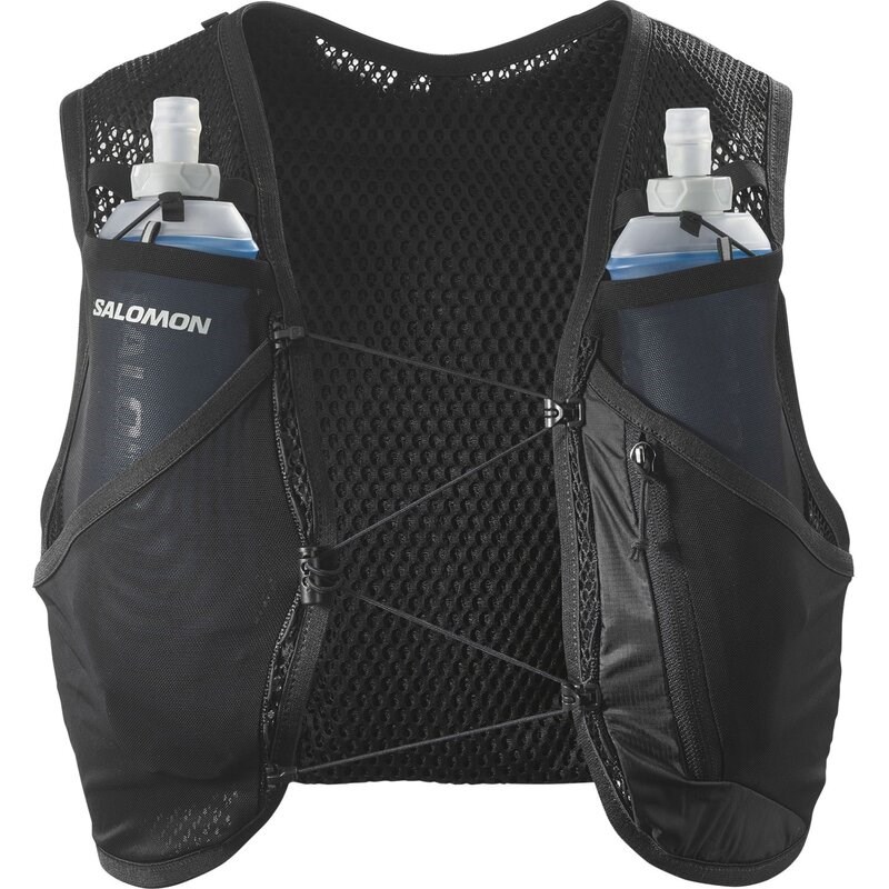Salomon Rucksack ACTIVE SKIN 4 SET - SCHWARZ / METALL