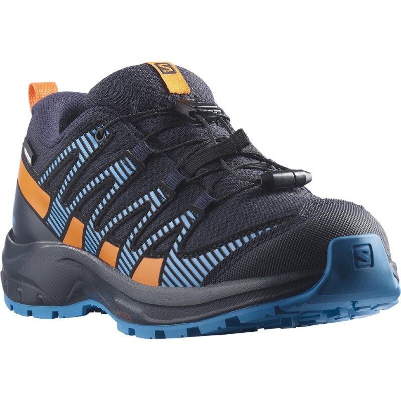 Salomon Kinder Multifunktionsschuhe SHOES XA PRO V8 CSWP J - Marineblau/Leuchtendes Orange/Fröhlich