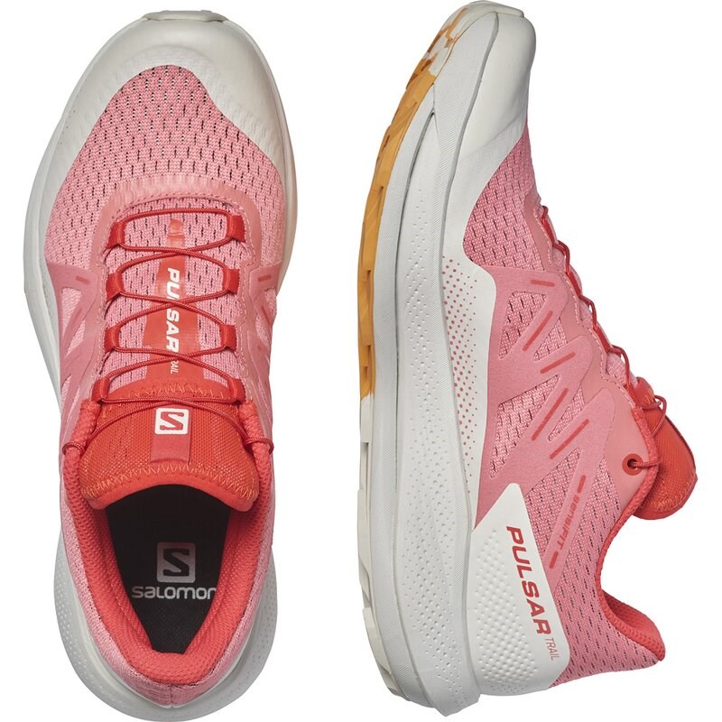 Salomon Damen Trailrunningschuhe SHOES PULSAR TRAIL W Tea - Teerose/Nimbuswolke/Feuriges Orange