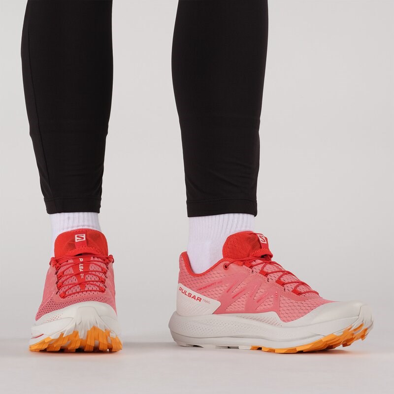 Salomon Damen Trailrunningschuhe SHOES PULSAR TRAIL W Tea - Teerose/Nimbuswolke/Feuriges Orange