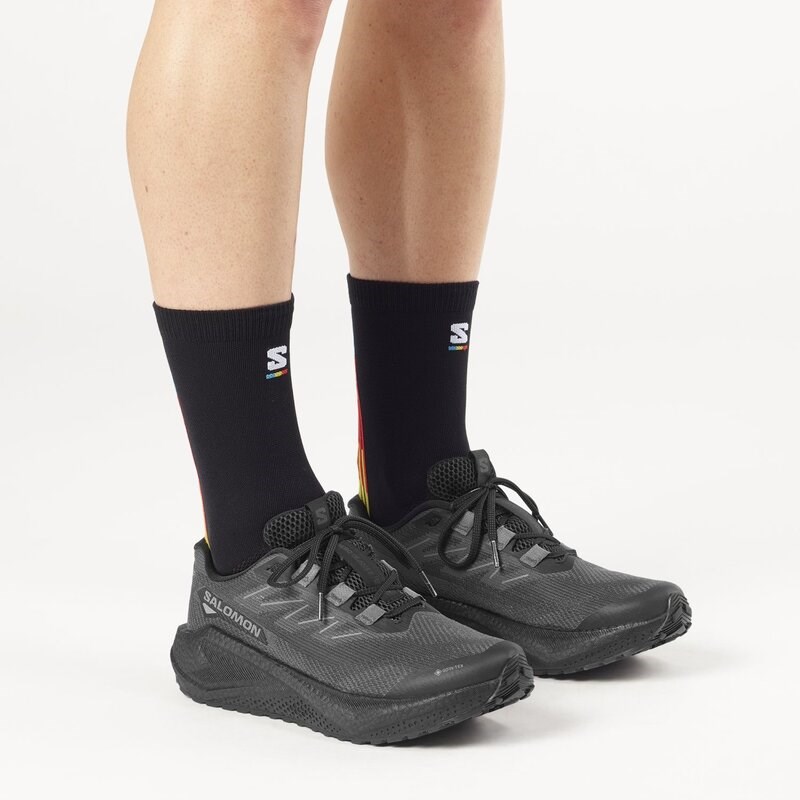 Salomon Herren Laufschuhe SHOES AERO BLAZE 3 GRVL GTX - Schwarz/Asphalt/Schwarz