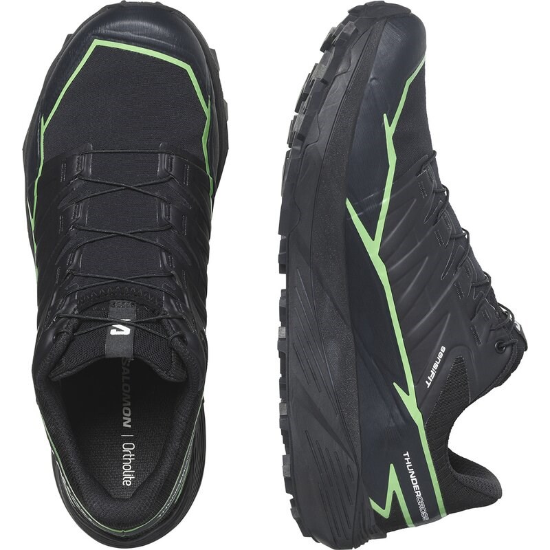 Salomon Herren Trailrunningschuhe SHOES THUNDERCROSS GTX - Schwarz/Grüner Gecko/Schwarz