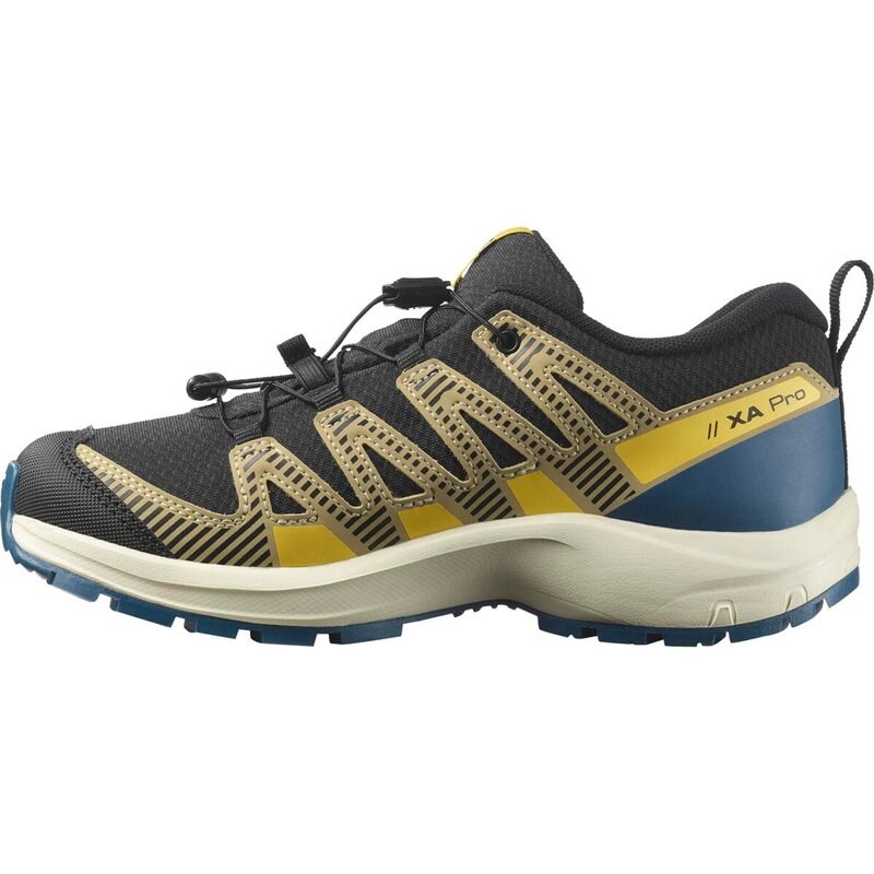 Salomon Kinder Multifunktionsschuhe SHOES XA PRO V8 WP J - Schwarz/Graugrün/Pudergelb
