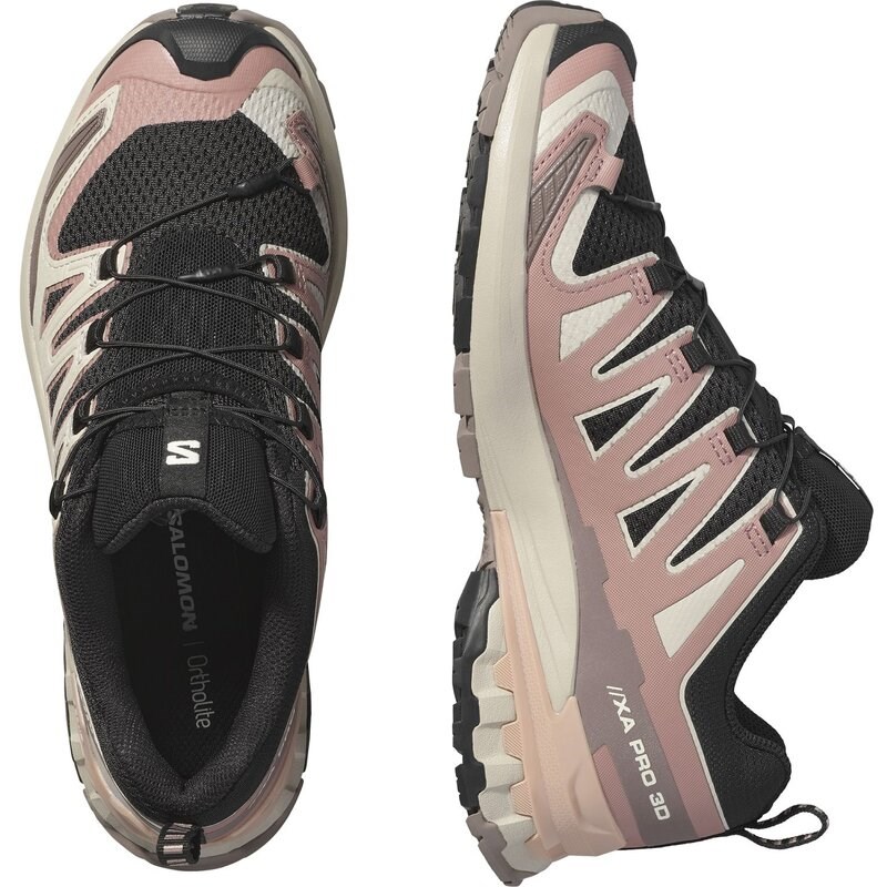 Salomon Damen Trailrunningschuhe SHOES XA PRO 3D V9 W - Schwarz/Wurzelholz/Mahagonirose