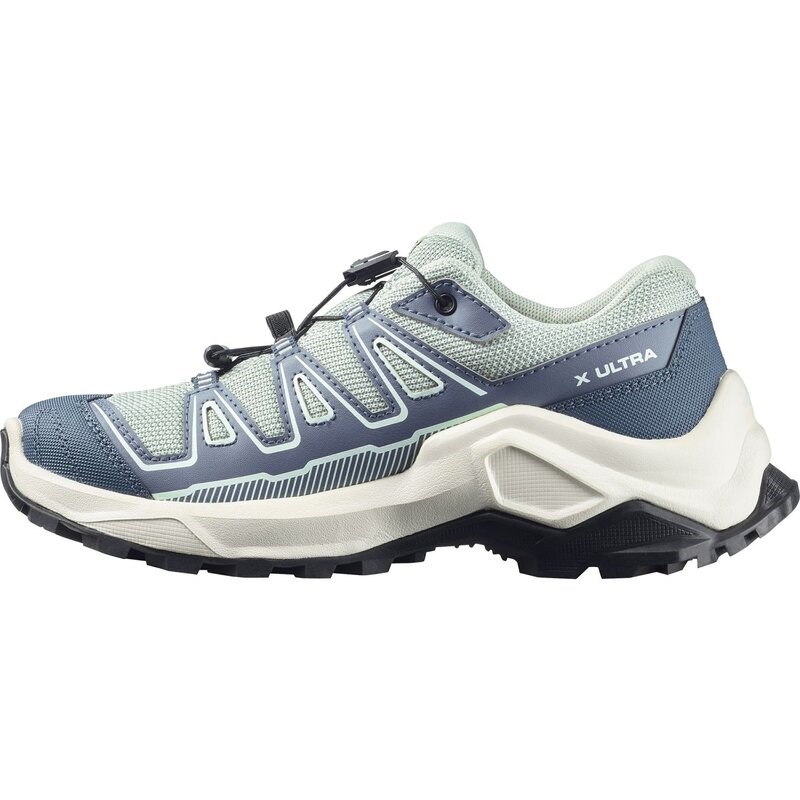 Salomon Kinder Walkingschuhe SHOES X ULTRA GTX J - Grünes Milieu/Grisaille/Klares Aqua