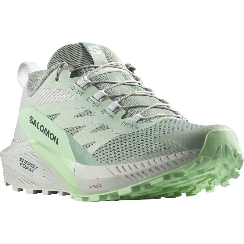 Salomon Damen Trailrunningschuhe SHOES SENSE RIDE 5 W - Seerosenblatt/Metall/Grünesche