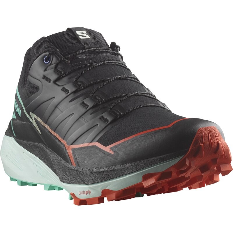 Salomon Herren Trailrunningschuhe SHOES THUNDERCROSS - Schwarz/Kirschtomate/Elektrisches Grün