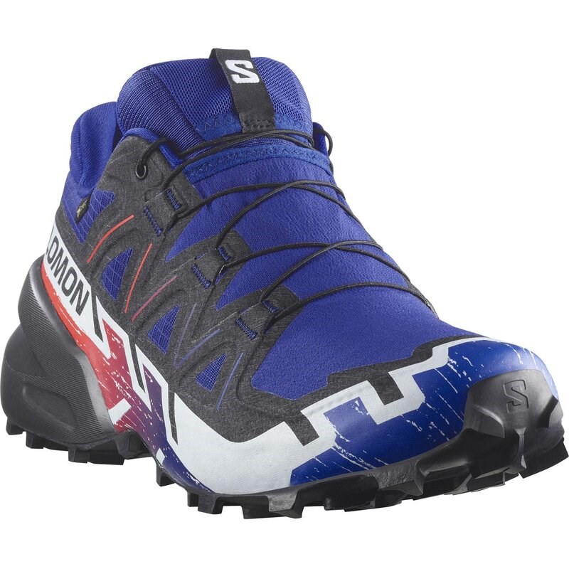 Salomon Herren Trekkingsandale SHOES SPEEDCROSS 6 GTX EQUIPE Surf - Surf the Web/Feuriges Rot/Weiß