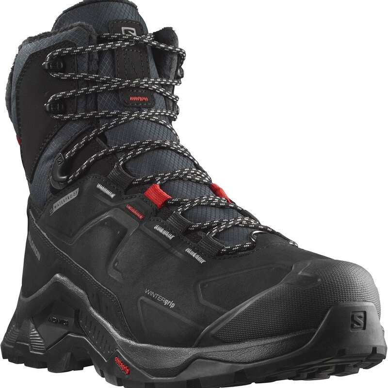 Salomon Herren Trekkingsandale SHOES QUEST WINTER TS CSWP - Schwarz/Goji-Beere/Monument