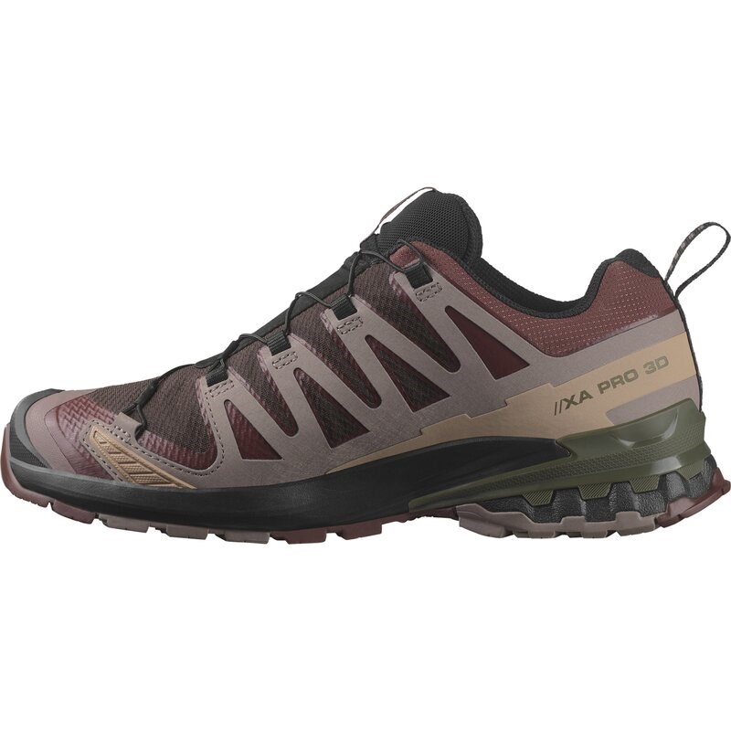 Salomon Herren Trailrunningschuhe SHOES XA PRO 3D V9 GTX - Schwarzer Kaffee/Rumrosine/Olivennacht