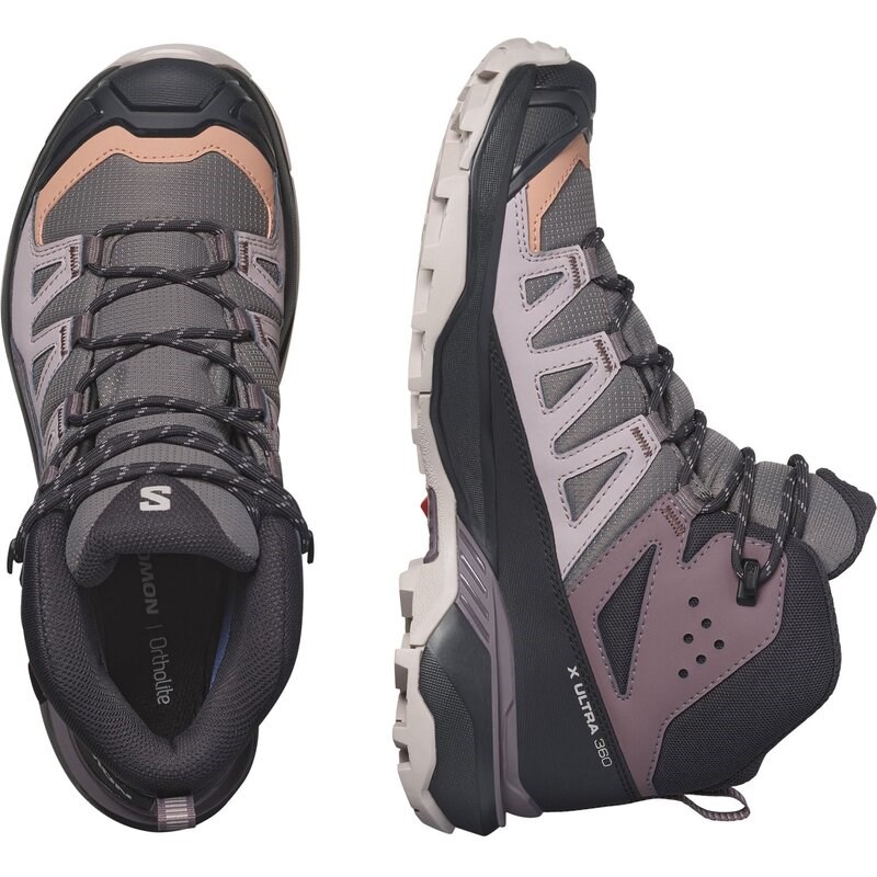 Salomon Damen Trekkingstiefel SHOES X ULTRA 360 MID GTX - Pflaumenkätzchen/Phantom/Kork