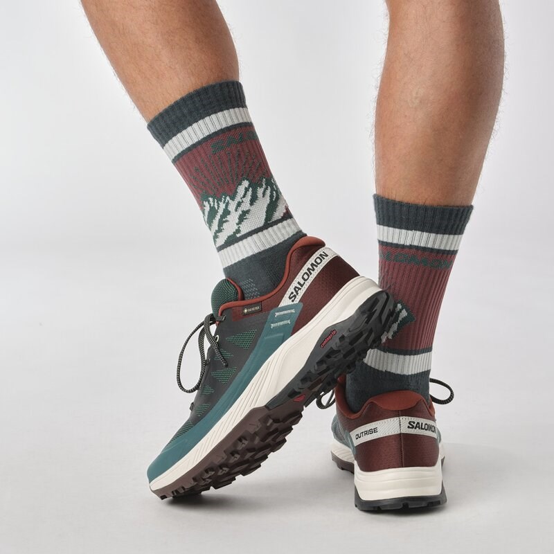 Salomon Herren Multifunktionsschuhe SHOES OUTRISE GTX - Ponderosa-Kiefer/Bitterschokolade/Vanille