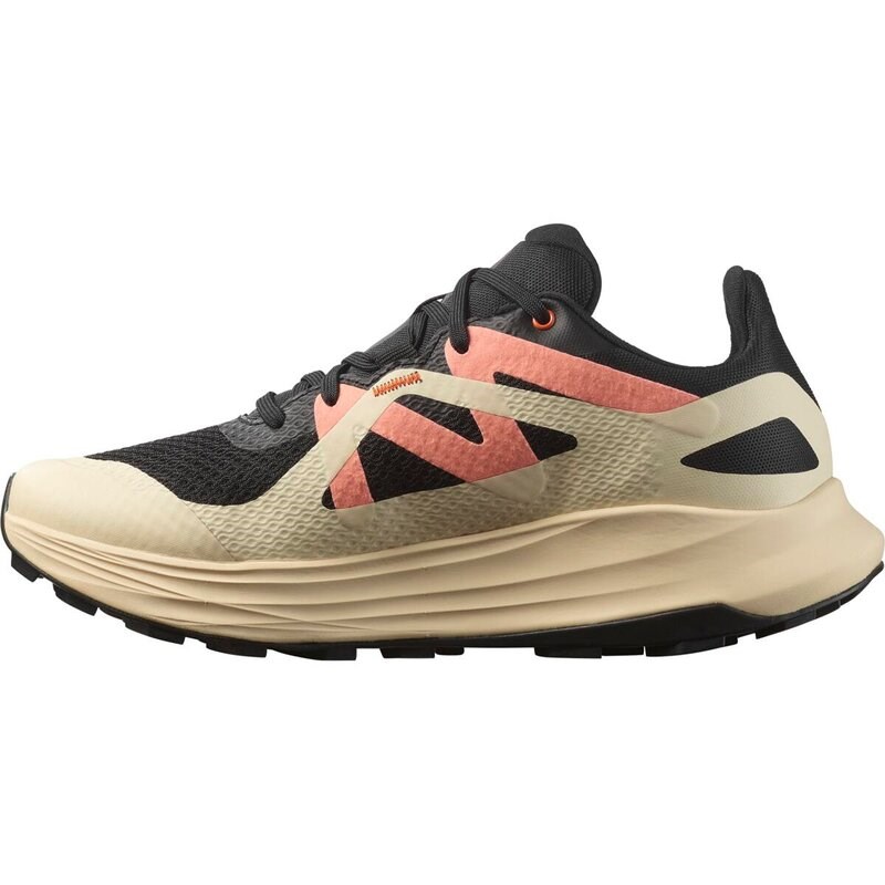Salomon Damen Trailrunningschuhe SHOES ULTRA FLOW W - Schwarz/Zarter Pfirsich/Fusion Coral