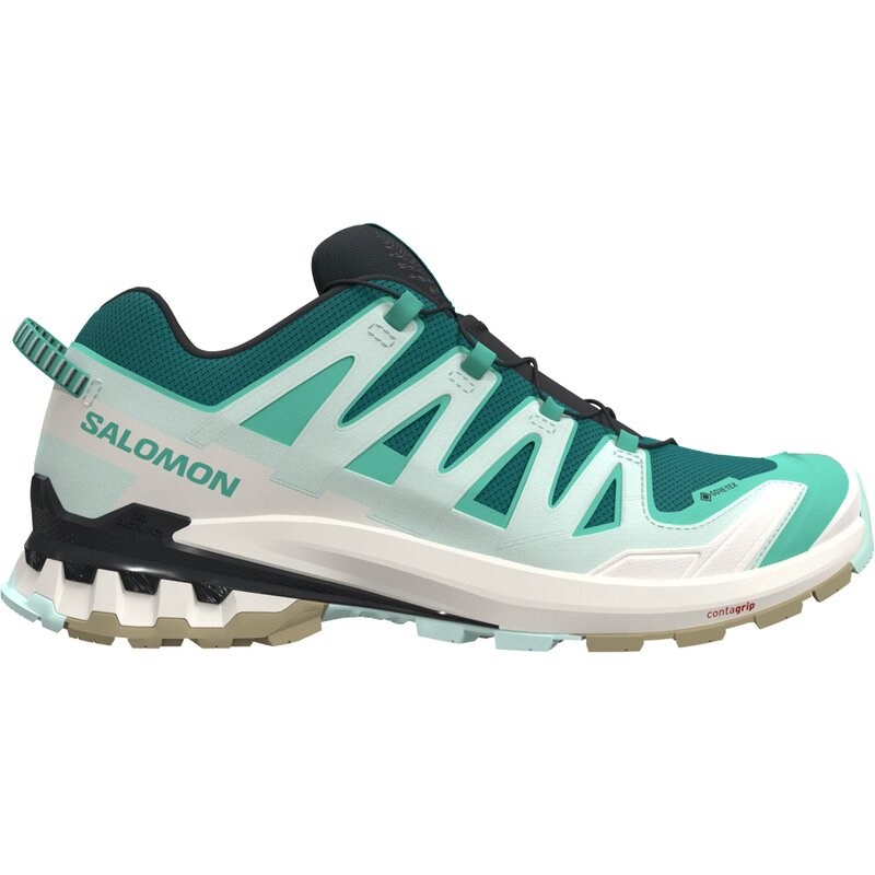 Salomon Damen Trailrunningschuhe SHOES XA PRO 3D V9 GTX W - Tiefer See/Elektrisches Grün/Vanilleeis
