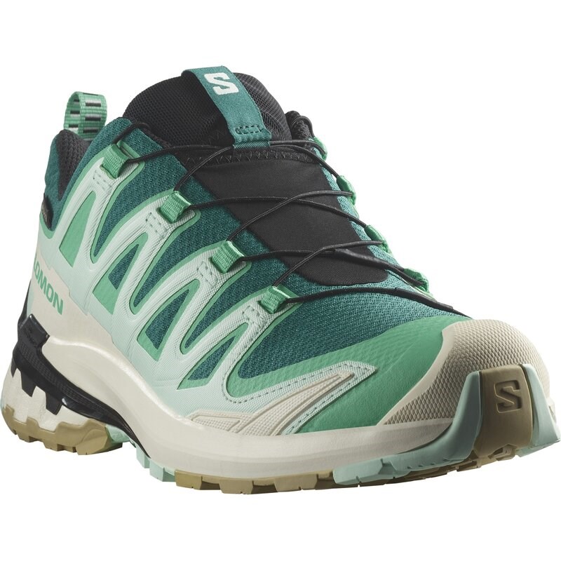Salomon Damen Trailrunningschuhe SHOES XA PRO 3D V9 GTX W - Tiefer See/Elektrisches Grün/Vanilleeis