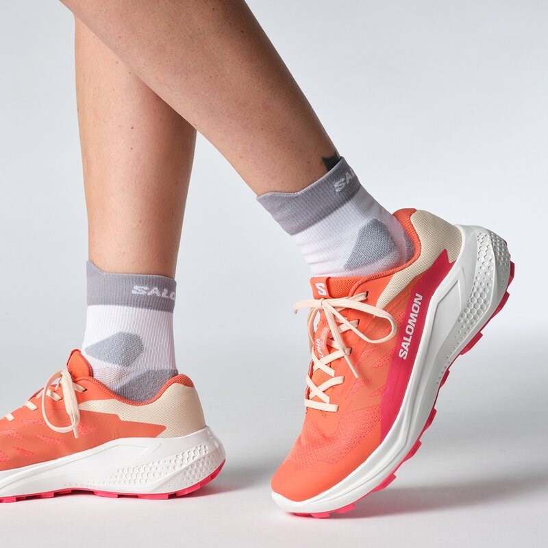 Salomon Damen Trailrunningschuhe SHOES ALPHAGLIDE W - Emberglow/Weiß/Rotrot