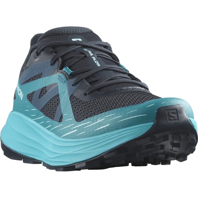 Salomon Herren Trailrunningschuhe SHOES ULTRA FLOW - Kohlenstoff/Tahitianische Flut/Tiefseetauchen