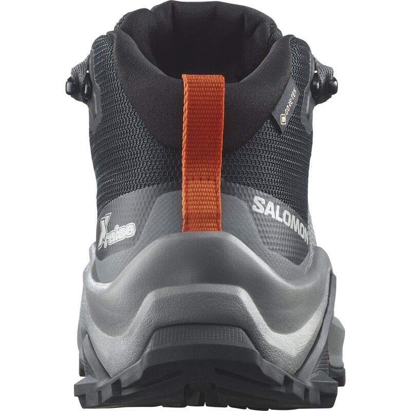 Salomon Kinder Multifunktionsstiefel SHOES X RAISE MID GTX J - Schwarz/Stiller Farbton/Drachenfeuer