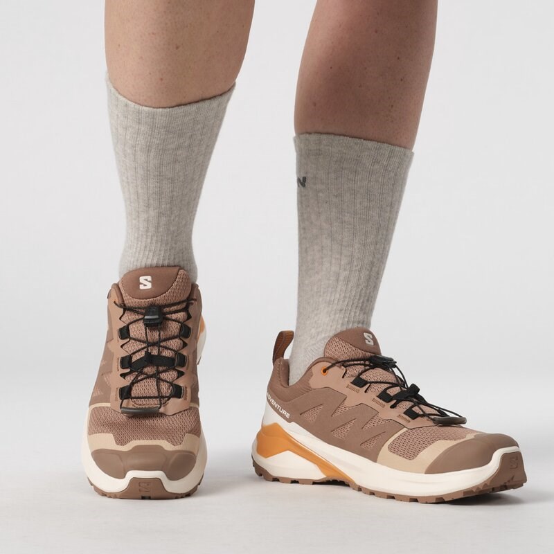 Salomon Damen Trailrunningschuhe SHOES X-ADVENTURE GTX W - Mokka-Mousse/Vanilleeis/Kurkuma