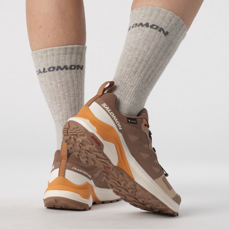 Salomon Damen Trailrunningschuhe SHOES X-ADVENTURE GTX W - Mokka-Mousse/Vanilleeis/Kurkuma