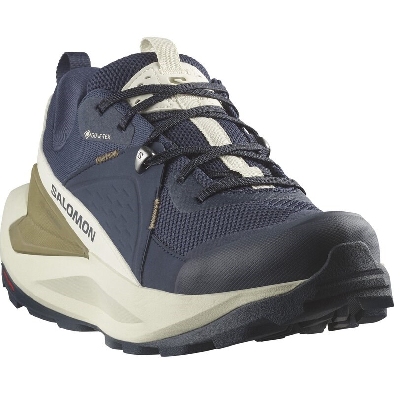 Salomon Herren Multifunktionsschuhe SHOES ELIXIR GTX Blue - Blaue Nächte/Mandelmilch/Gothic Oliv
