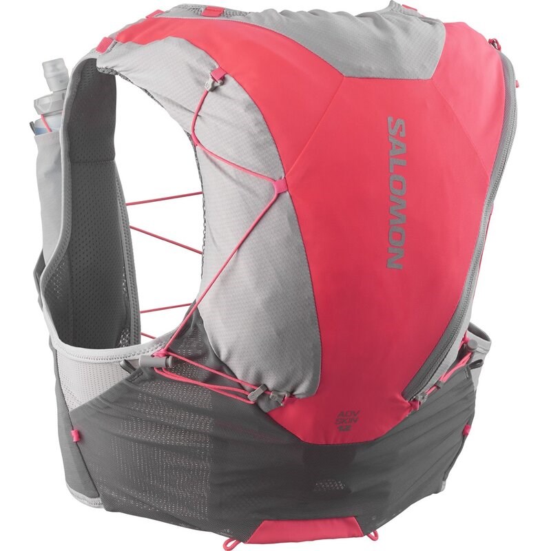 Salomon Rucksack ADV SKIN 12 SET - CASTELROCK/ALLOY/NEON FLAME